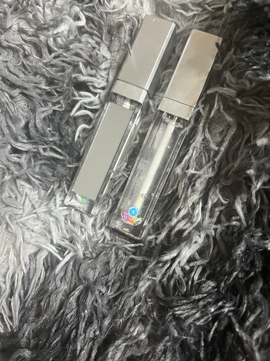 Clear gloss silver container fruit added with built in mirror and light