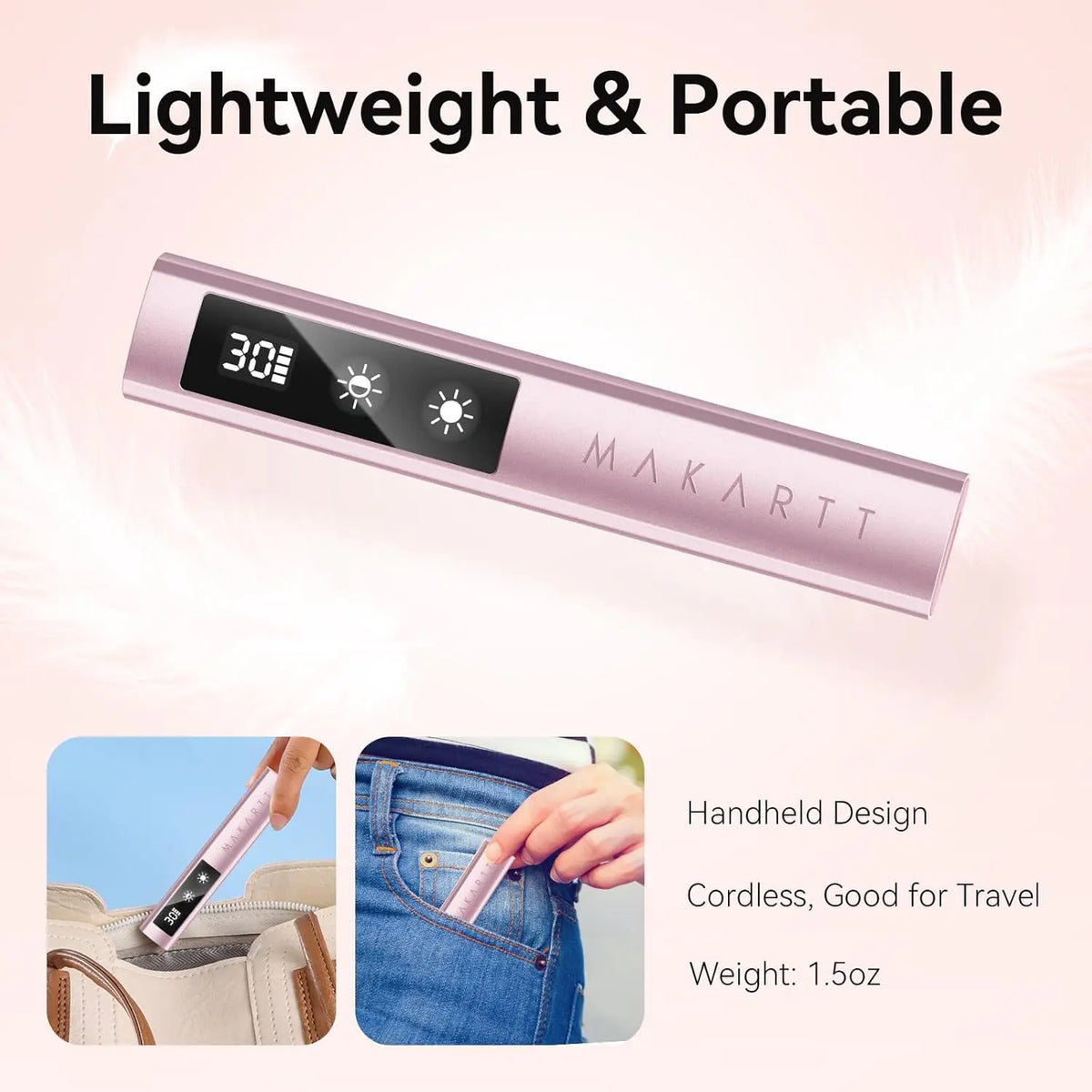 Handheld UV Nail Lamp with Painless Mode: Portable Flash Cure Lamp for