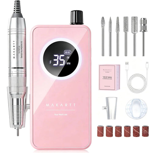 Makartt YEEYAN Cordless Nail Drill Beginner Safe Low Vibration LCD