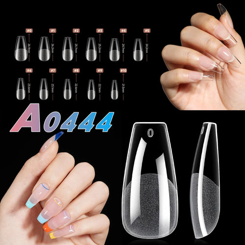 Makartt Fake Nail Tips 500pcs Almond Full Cover Gel Tips False Acrylic