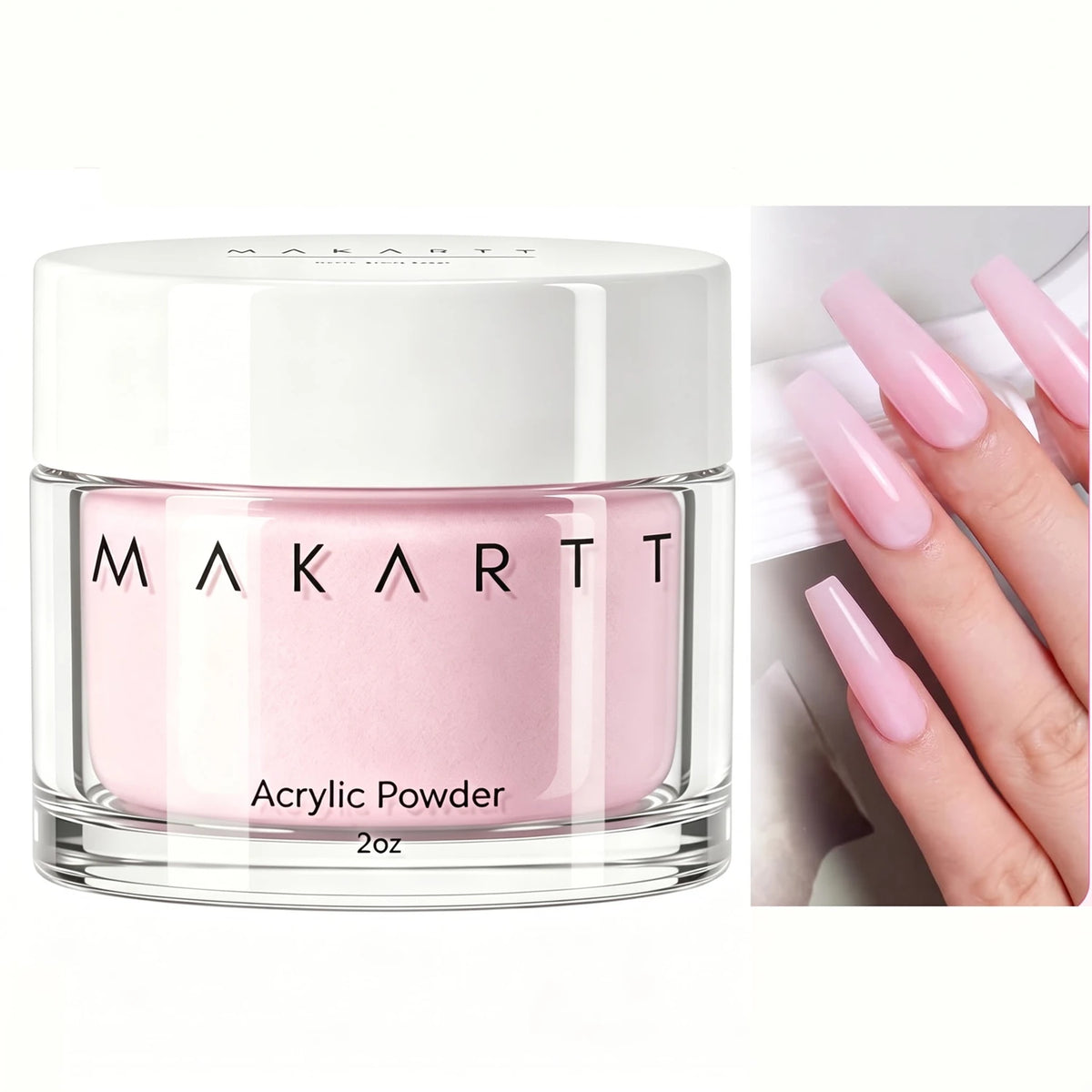 Makartt Pink Acrylic Powder - 56g Professional Nail Powder for Nail