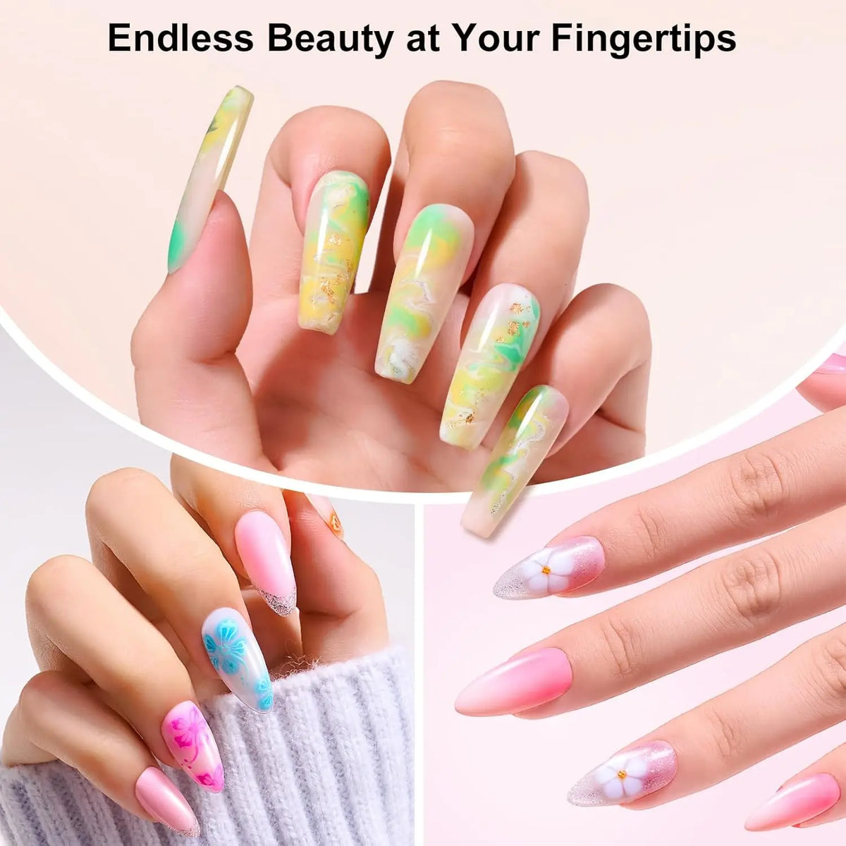 Makartt Blooming Gel Polish Clear UV LED Soak Off Nail Gel With Brush