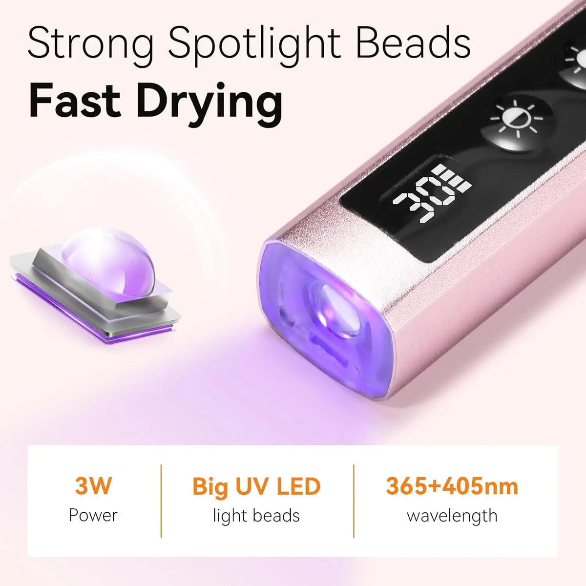 Handheld UV Nail Lamp with Painless Mode: Portable Flash Cure Lamp for