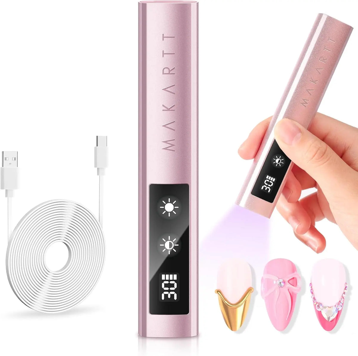 Handheld UV Nail Lamp with Painless Mode: Portable Flash Cure Lamp for