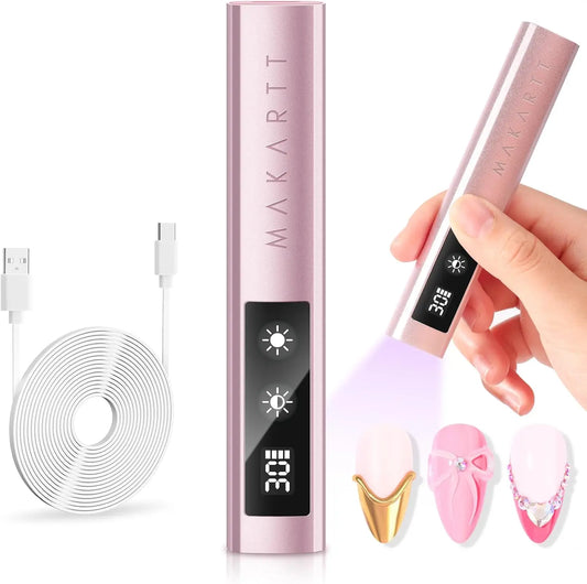 Handheld UV Nail Lamp with Painless Mode: Portable Flash Cure Lamp for