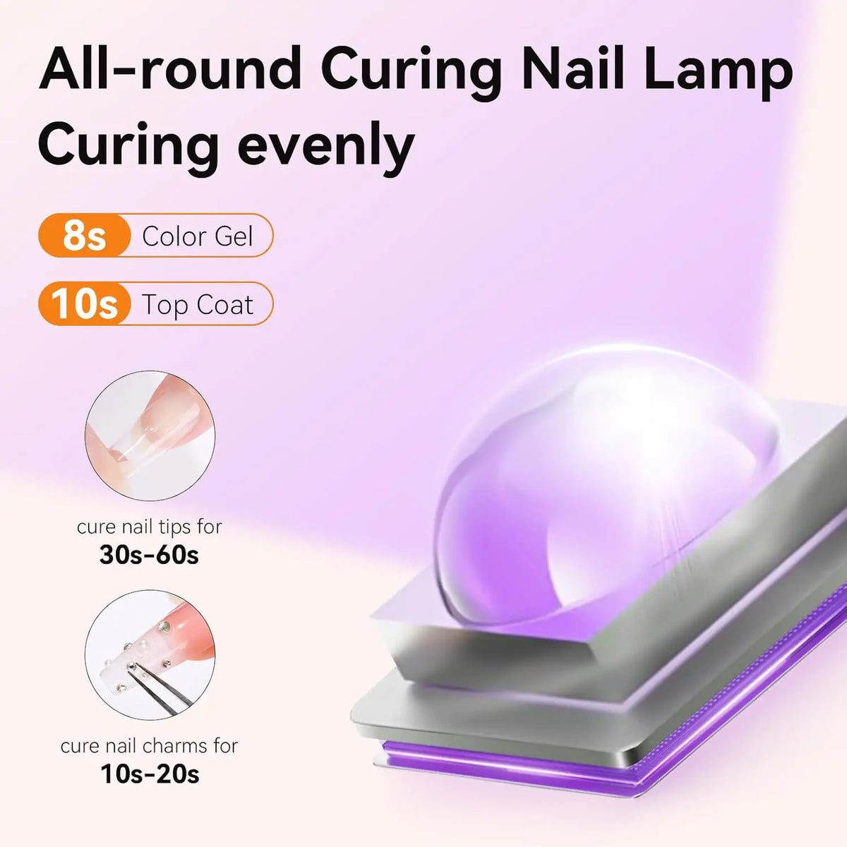 Handheld UV Nail Lamp with Painless Mode: Portable Flash Cure Lamp for