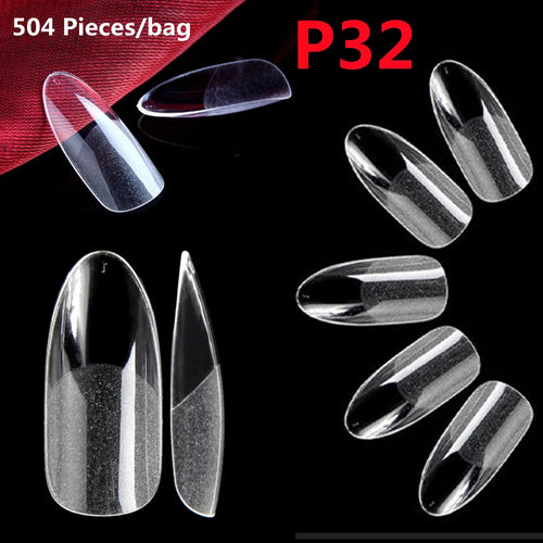 Makartt Fake Nail Tips 500pcs Almond Full Cover Gel Tips False Acrylic