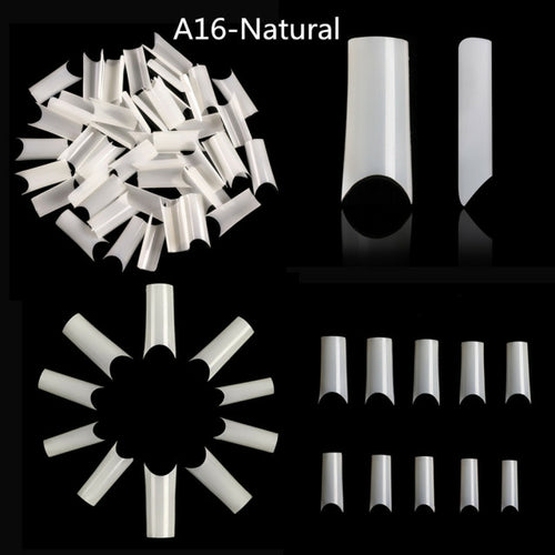 Makartt 500pcs Coffin Fake Nail Tips Clear Natural XXL Gel Tips Full