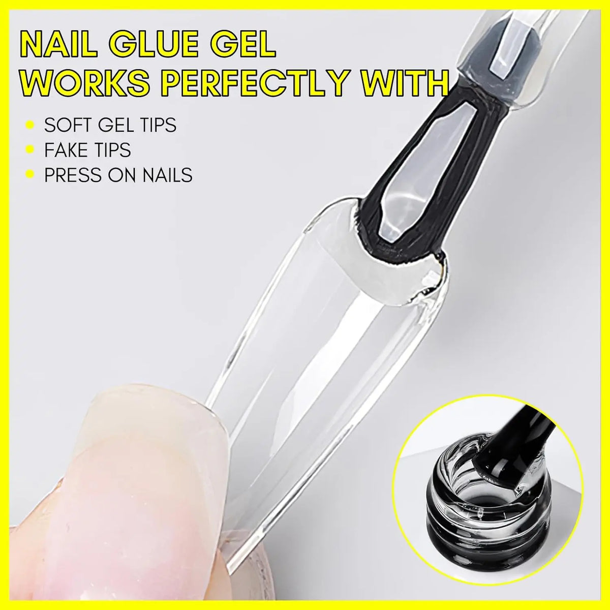Makartt Nail Glue Gel for Acrylic Nails 3 in 1 Nail Gel Super Strong
