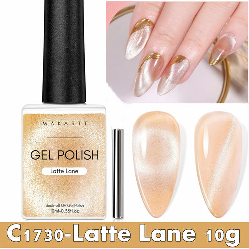 Makartt Holographic Cat Eye Gel Nail Polish Jelly Gel Nail Polish Soak