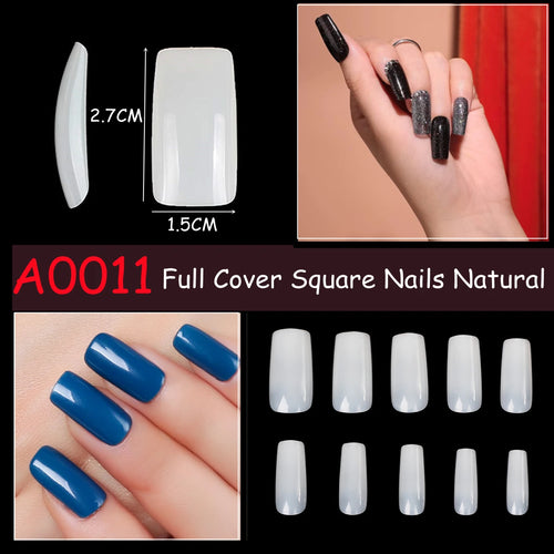 Makartt Fake Nail Tips 500pcs Almond Full Cover Gel Tips False Acrylic