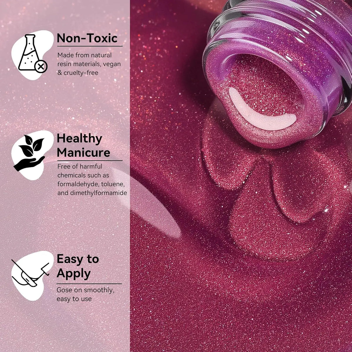 Makartt Holographic Cat Eye Gel Nail Polish Jelly Gel Nail Polish Soak