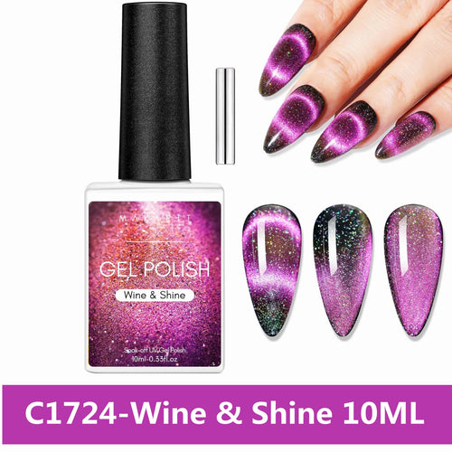 Makartt Holographic Cat Eye Gel Nail Polish Jelly Gel Nail Polish Soak