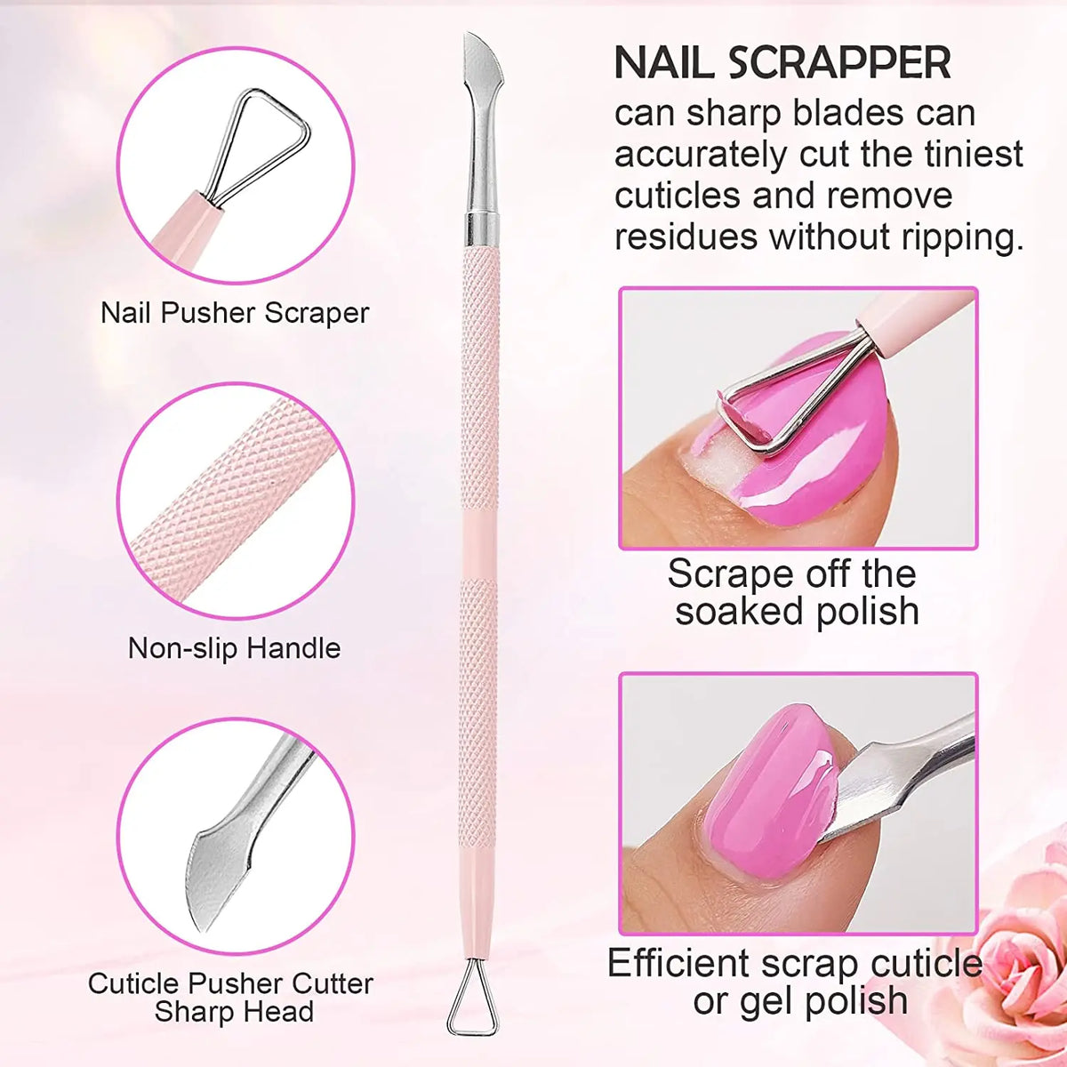 Cuticle Trimmer Cuticle Remover with Cuticle Pusher, Professional