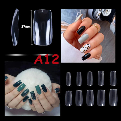 Makartt Fake Nail Tips 500pcs Almond Full Cover Gel Tips False Acrylic