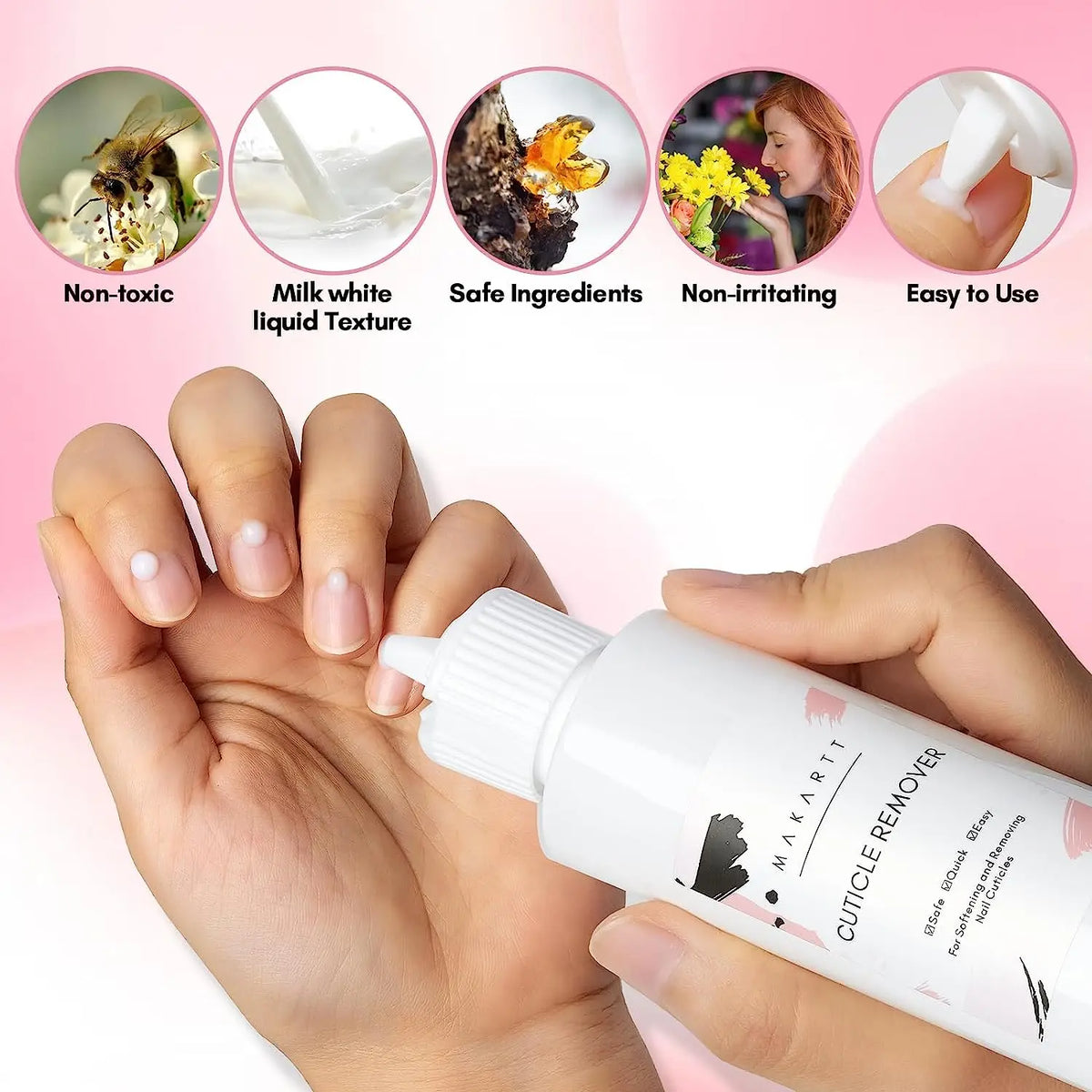 Makartt Cuticle Remover Kit, Nail Care with Cuticle Oil Pen, Trimmer,