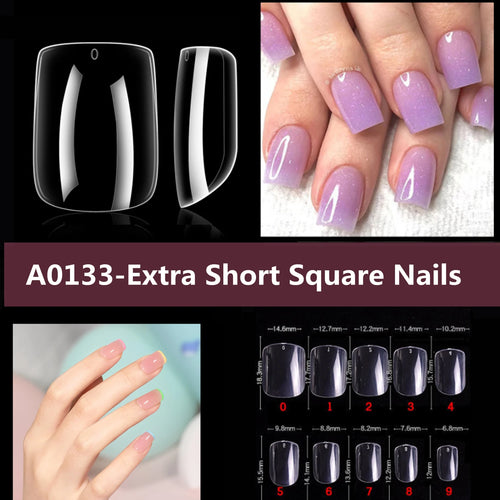 Makartt Fake Nail Tips 500pcs Almond Full Cover Gel Tips False Acrylic