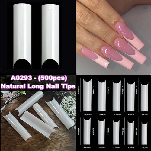Makartt Fake Nail Tips 500pcs Almond Full Cover Gel Tips False Acrylic