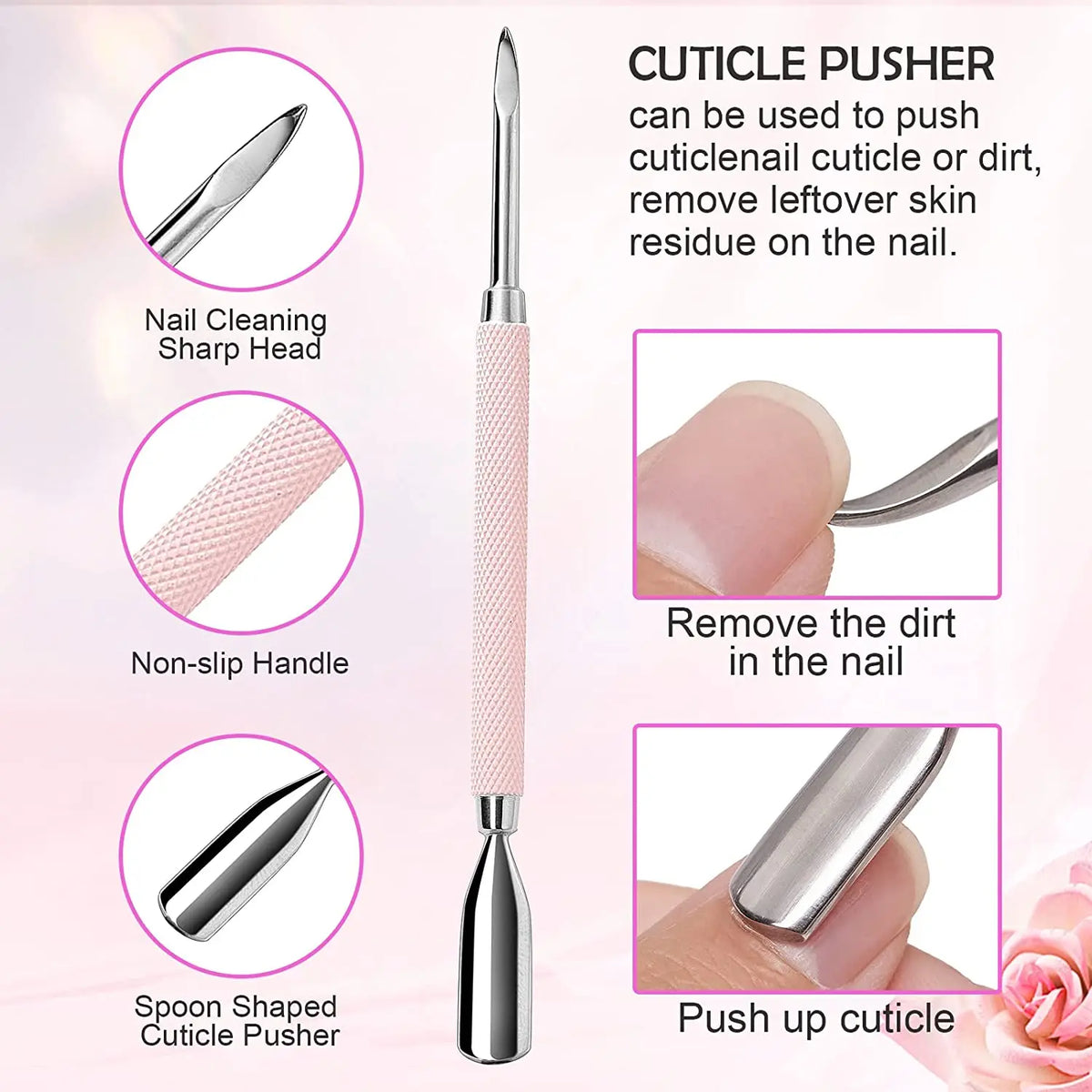 Cuticle Trimmer Cuticle Remover with Cuticle Pusher, Professional