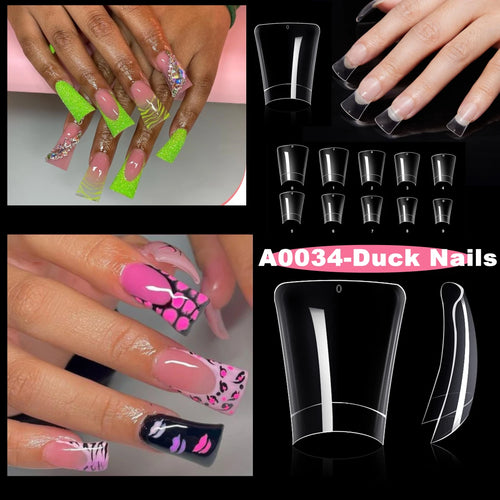 Makartt Fake Nail Tips 500pcs Almond Full Cover Gel Tips False Acrylic